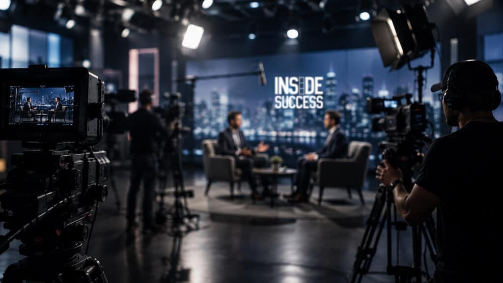 Entrepreneur being interviewed for Inside Success TV