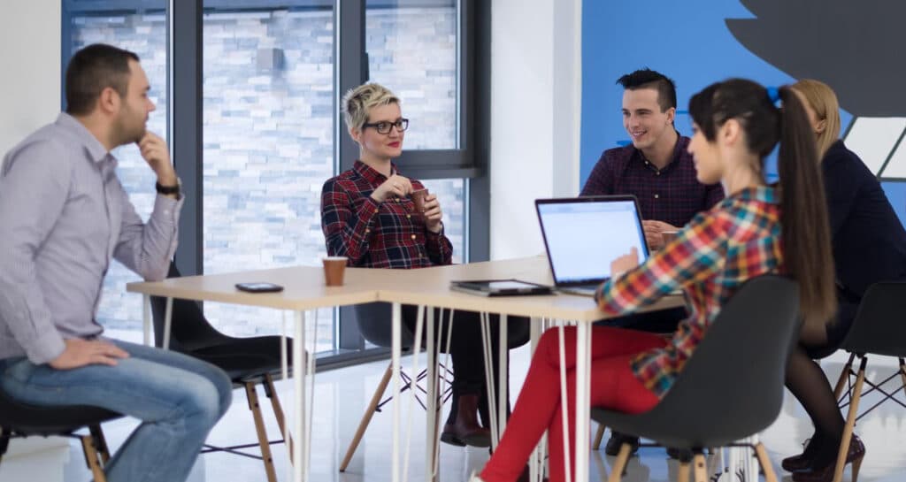 Public relations agency working on brand strategy