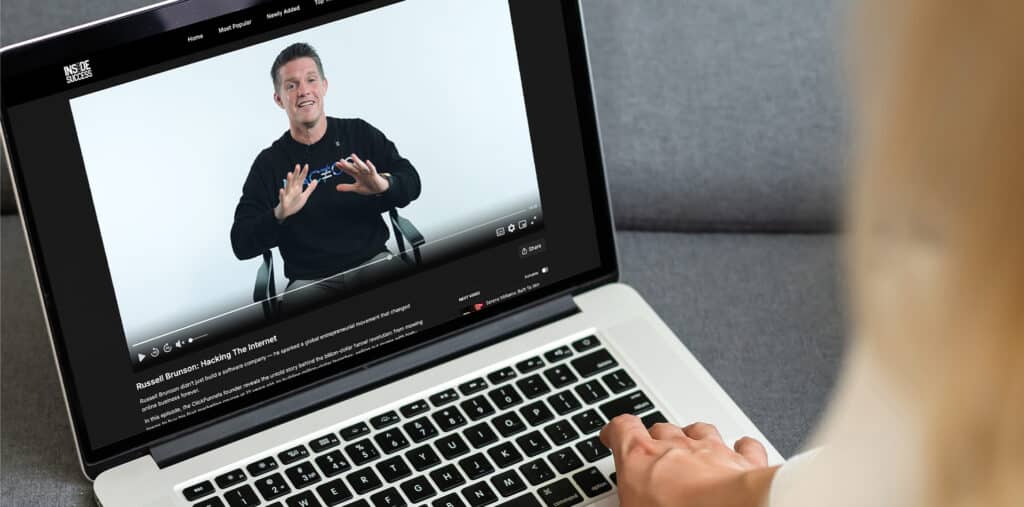 Viewer learning from a business leader's story