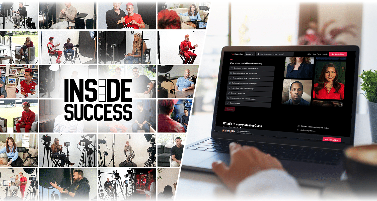 Entrepreneur telling their success story on Inside Success TV