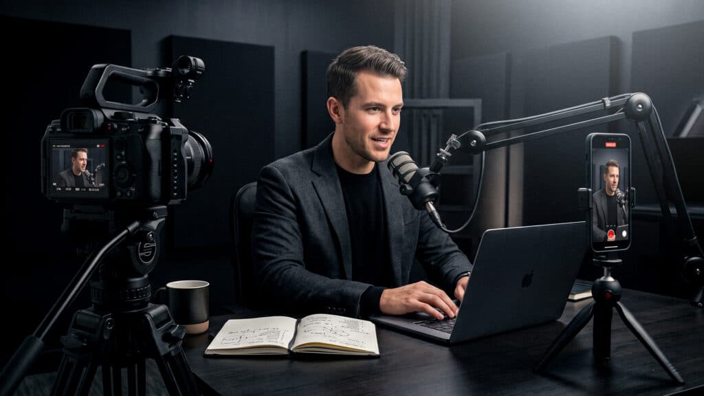 Entrepreneur building thought leadership through content